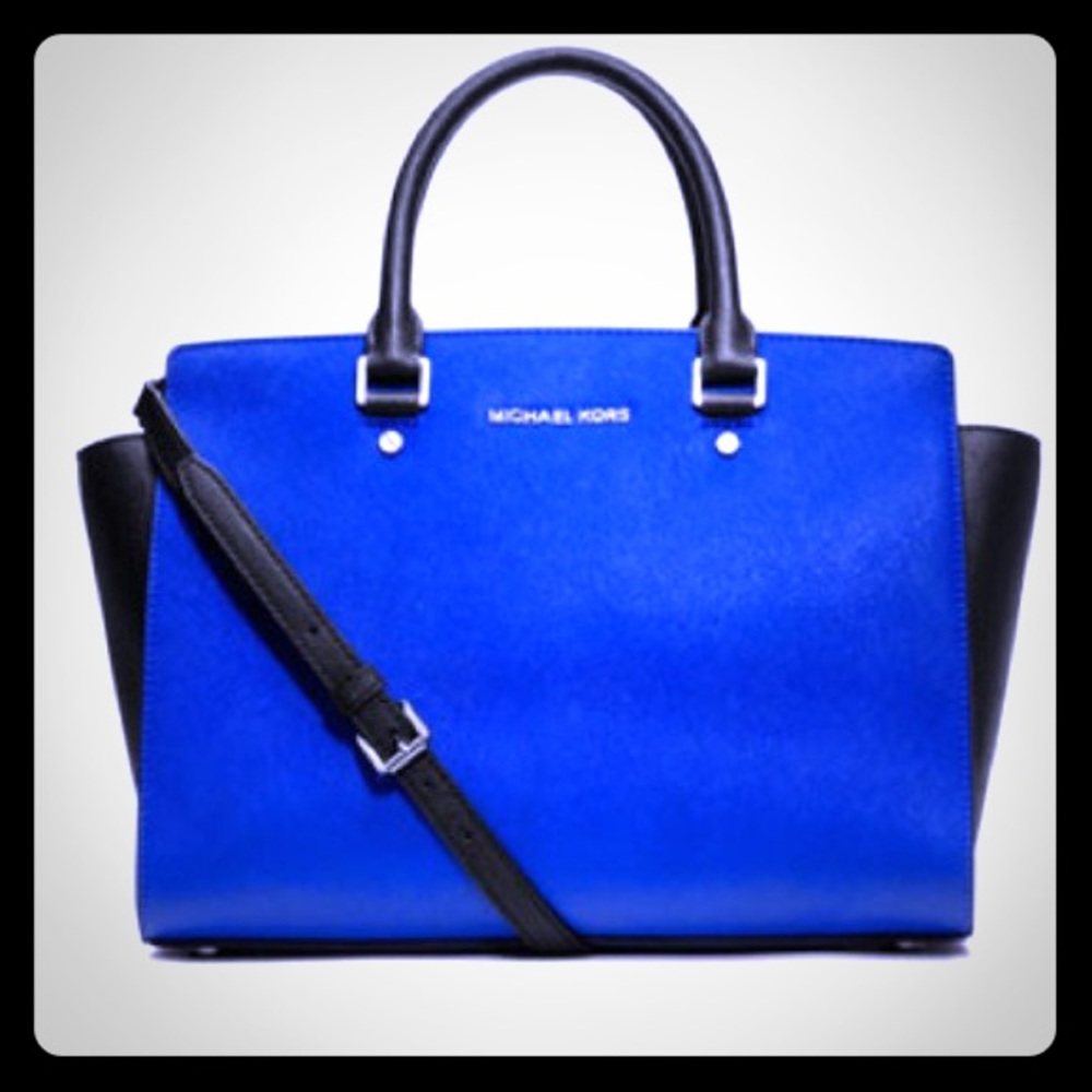 AS NEW! Michael Kors - Blue and Black tote - Picture 3 of 4